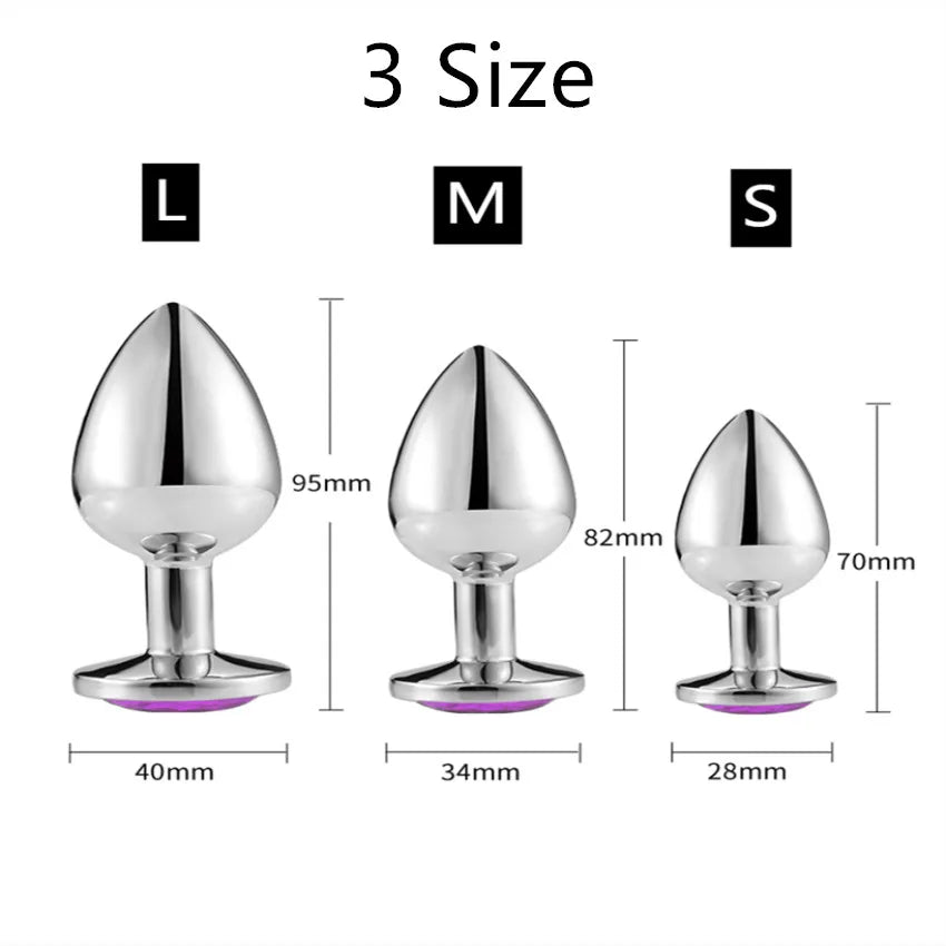 Round-Shaped Stainless Steel Anal Plugs
