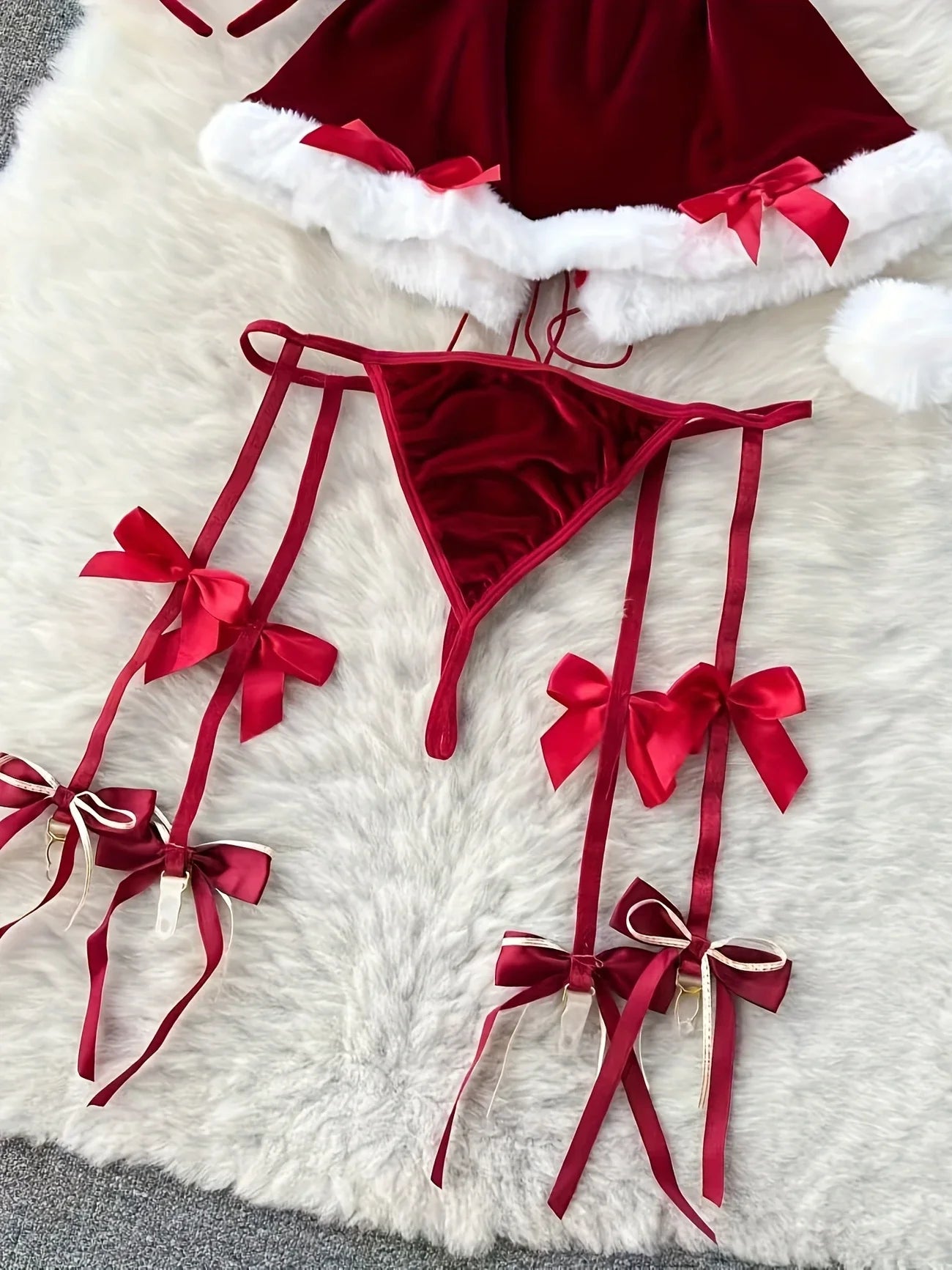 Christmas Holiday Lace Lingerie Set