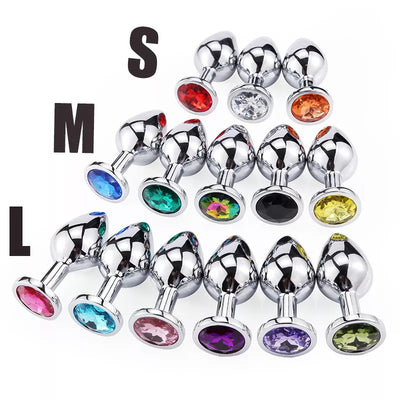Round-Shaped Stainless Steel Anal Plugs