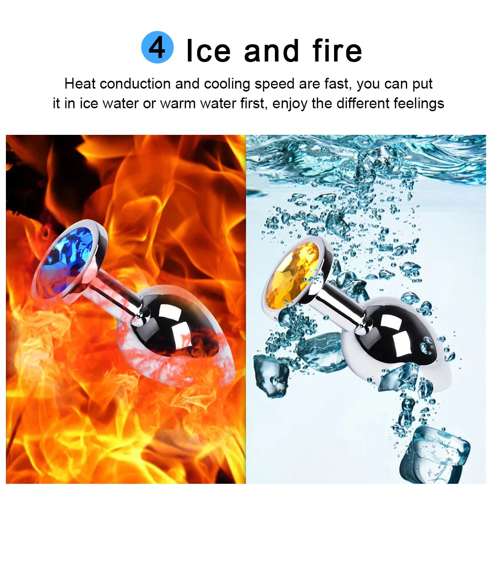 Round-Shaped Stainless Steel Anal Plugs