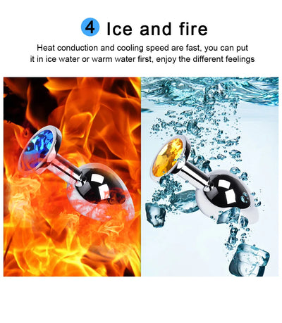 Round-Shaped Stainless Steel Anal Plugs