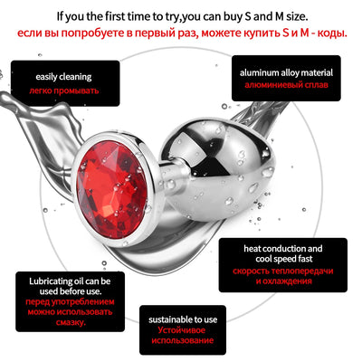 Round-Shaped Stainless Steel Anal Plugs