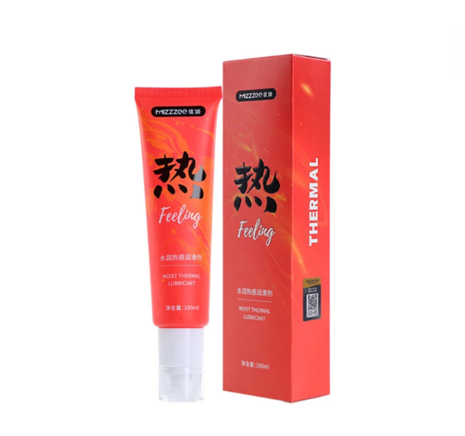 Lubrifiant à base d'eau 100 ml pour adultes, idéal pour la stimulation vaginale et anale avec sextoys. Hydratant et stimulant la sensation de froid/feu. Convient aux rapports anaux. 18+