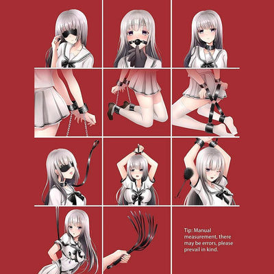 11-Piece Leather BDSM Bondage Kit – Couples Restraint & Fetish Play Set