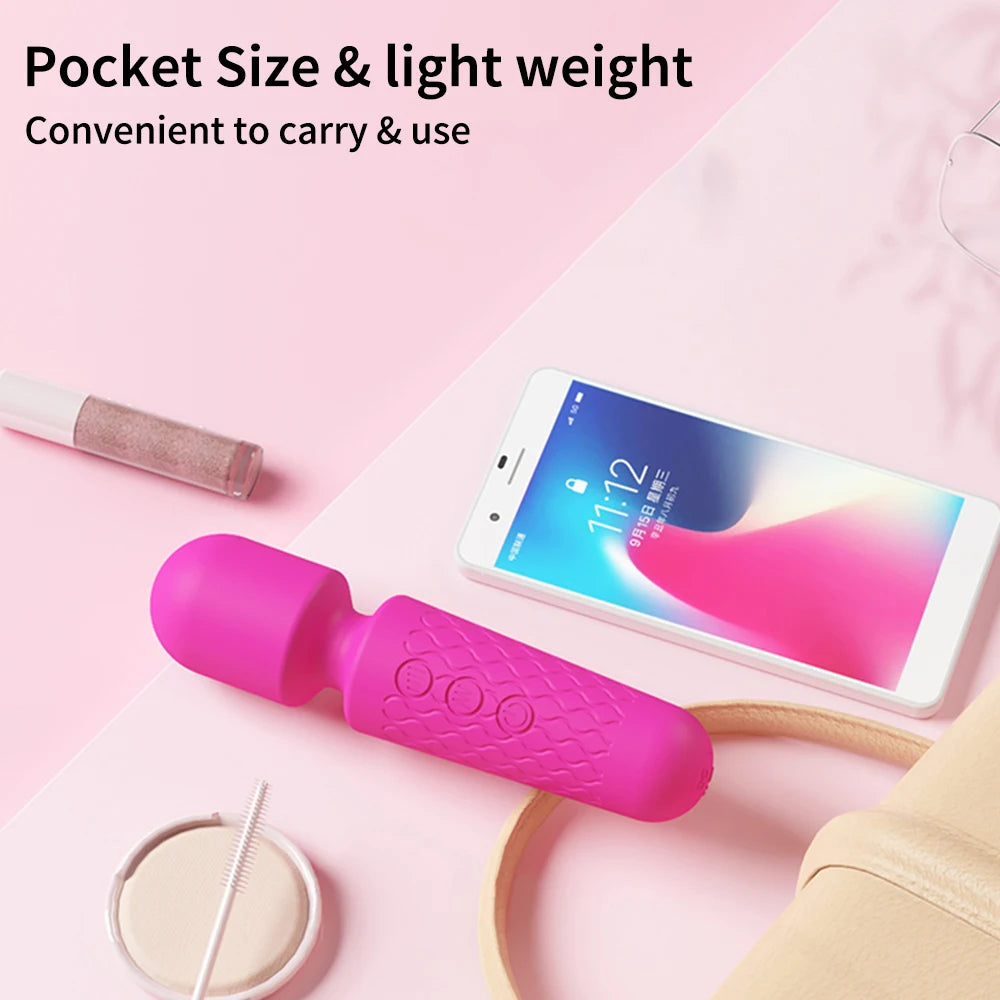 20-Speed Powerful AV Magic Wand – Clitoris & G-Spot Stimulator for Women