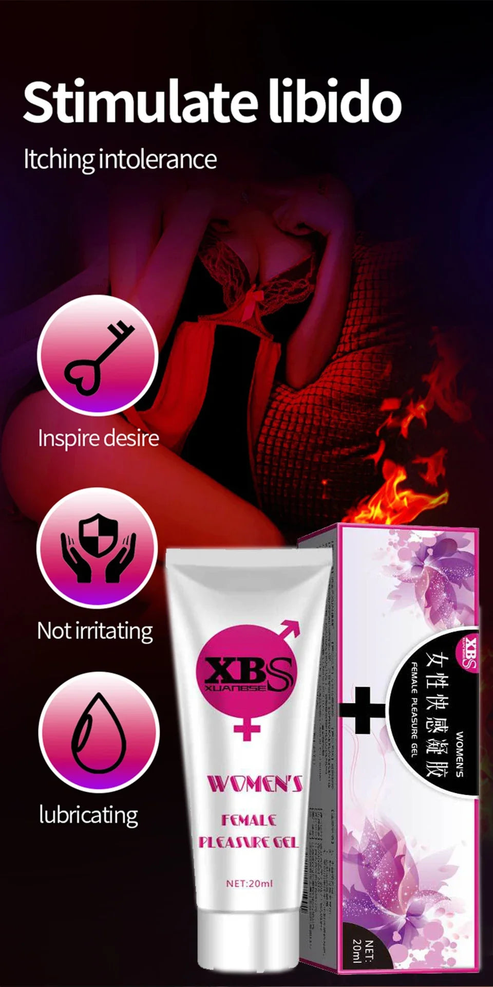 Gel pour orgasme rapide, stimulant de la libido féminine, resserrement vaginal, éjaculation féminine, lubrifiant sexuel pour un plaisir accru