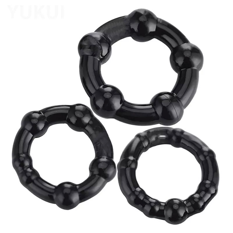Ultimate Stamina Trio: Silicone Cock Rings Set