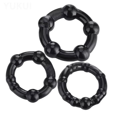 Ultimate Stamina Trio: Silicone Cock Rings Set