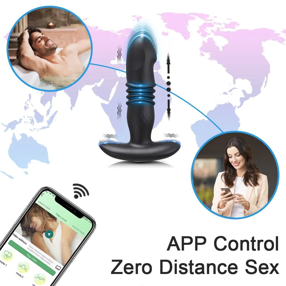 Telescopic anal stimulator