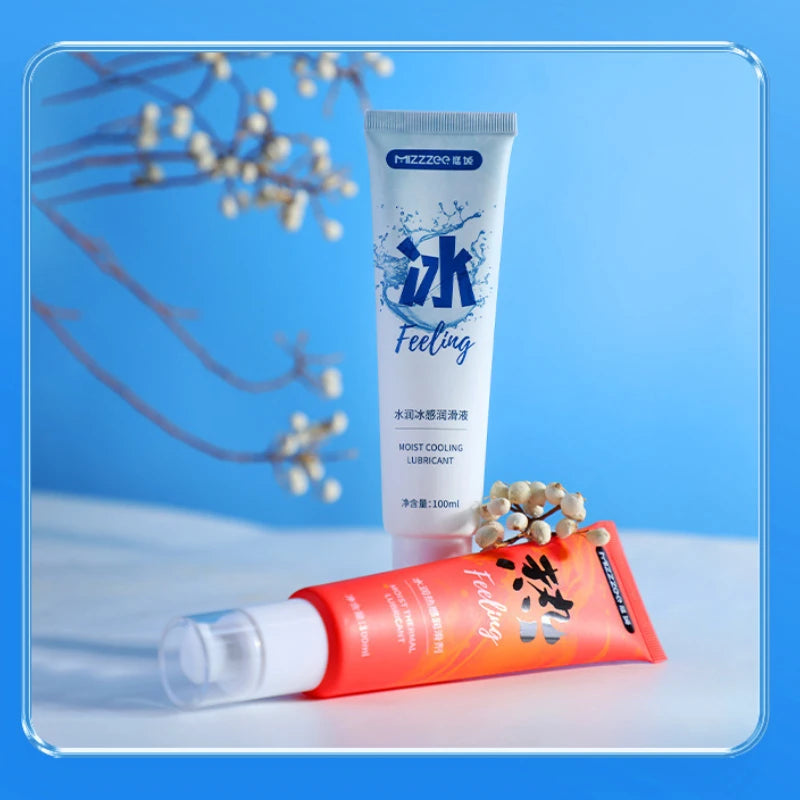 Lubrifiant à base d'eau 100 ml pour adultes, idéal pour la stimulation vaginale et anale avec sextoys. Hydratant et stimulant la sensation de froid/feu. Convient aux rapports anaux. 18+